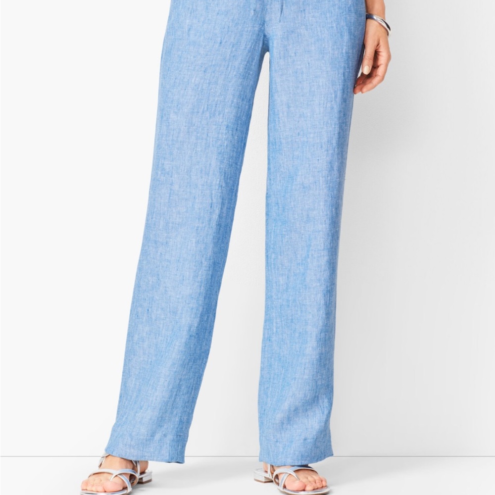 Talbots Sky Blue Wide Leg Pants